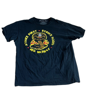 cobra kai Black Graphic short sleeve T-Shirt